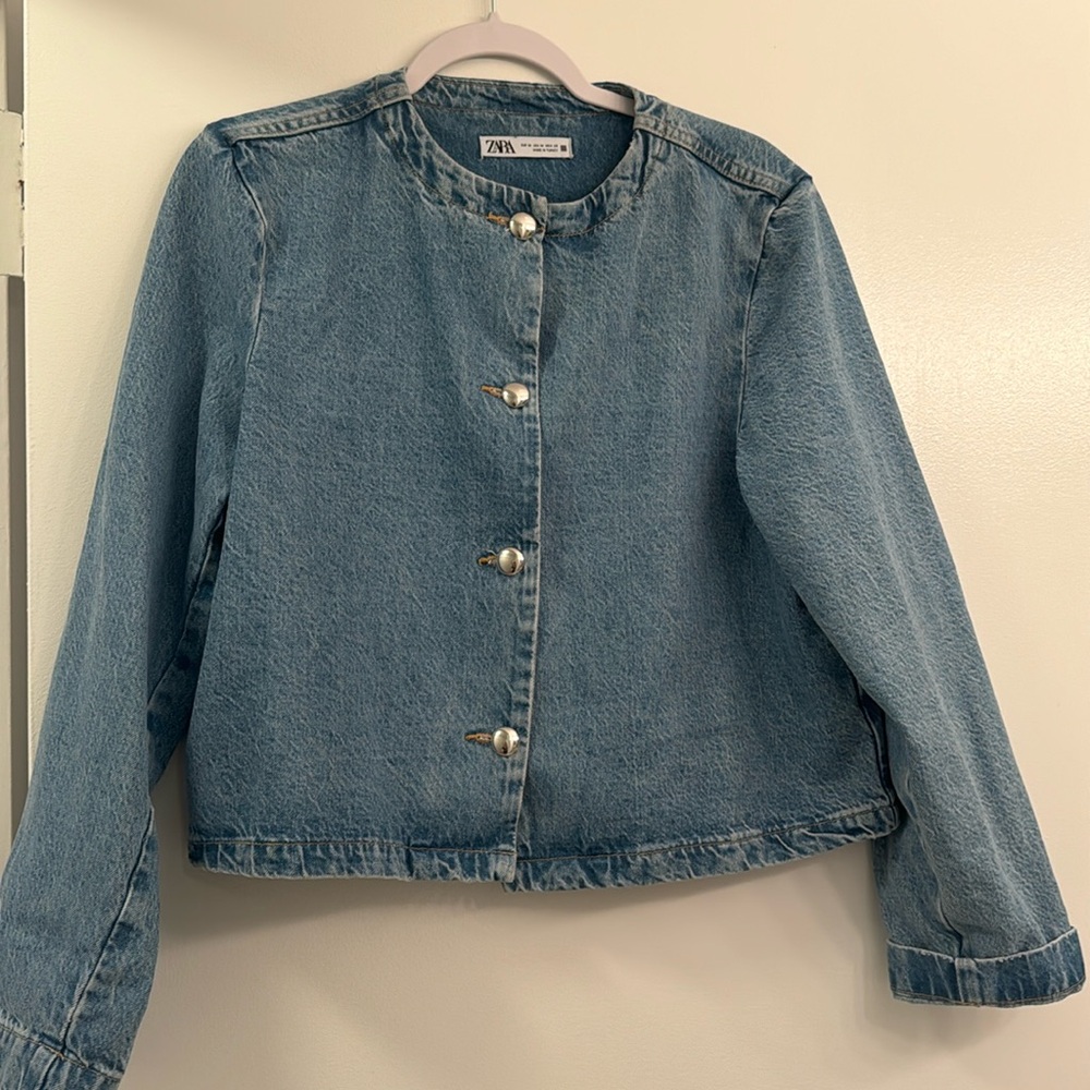 ZARA Crop Jean Jacket